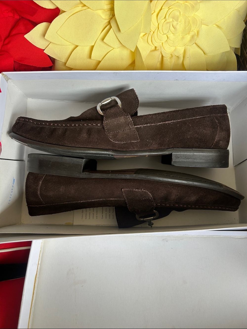 Calvin Klein Dark Brown Suede Horsebit Loafers - Picture 5 of 7